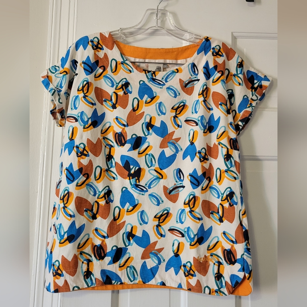 Weird Fish Colorful Abstract Print Women's Top